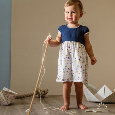 Kleid mit Puffärmel Single Jersey GOTS