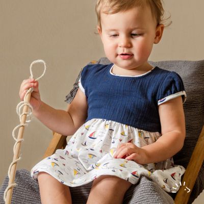 Kleid mit Puffärmel Single Jersey GOTS