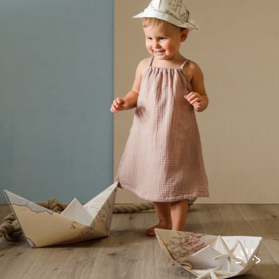 Spaghettiträgerkleid Musseline GOTS