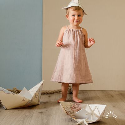 Spaghettiträgerkleid Musseline GOTS