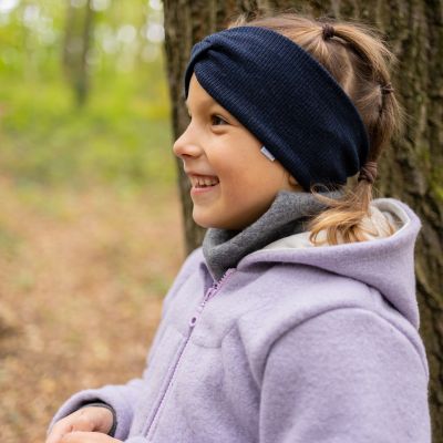 Stirnband mit Knoten Wollstrick 