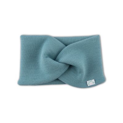 Stirnband mit Knoten Wollstrick GOTS