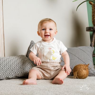 Wickelbody kurzarm Feinripp GOTS