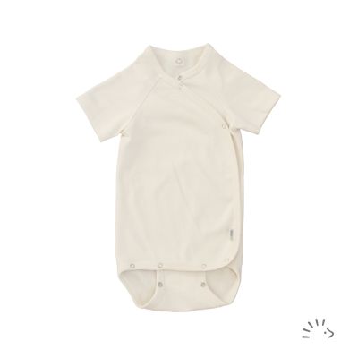 Wickelbody 1/2 Arm Wolle/Seide GOTS