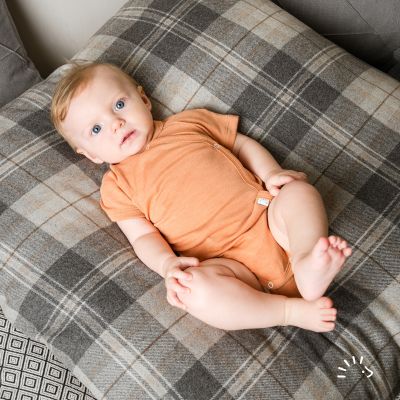 Wickelbody kurzarm Wolle-Seide GOTS