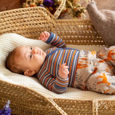 Langarm-Wickelbody Interlock GOTS