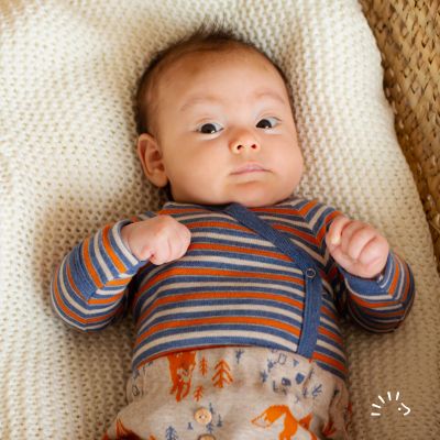 Langarm-Wickelbody Interlock GOTS