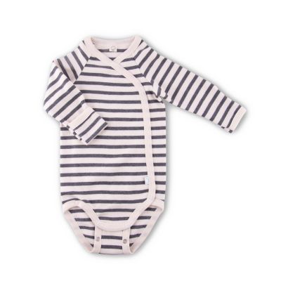 Langarm Wickelbody aus Baumwolle