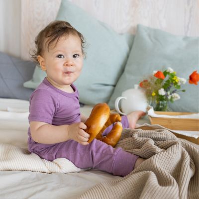 Kurzarmbody Wolle-Seide GOTS