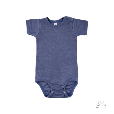 Kurzarmbody Wolle-Seide GOTS