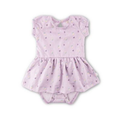 Short sleeve bodysuit with skirt