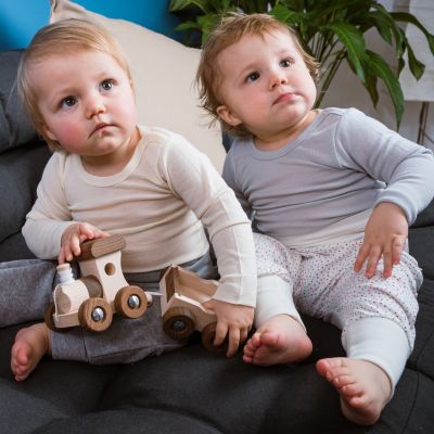 Langarm Body aus Wolle-Seide 