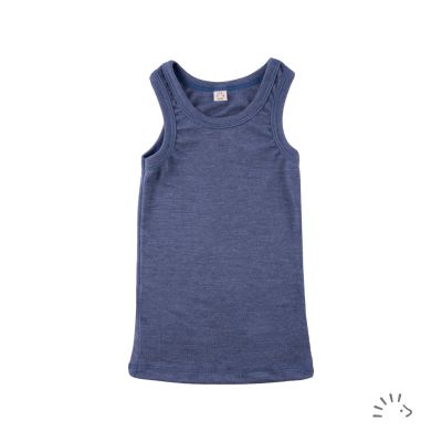 Unterhemd ärmellos Wolle-Seide GOTS