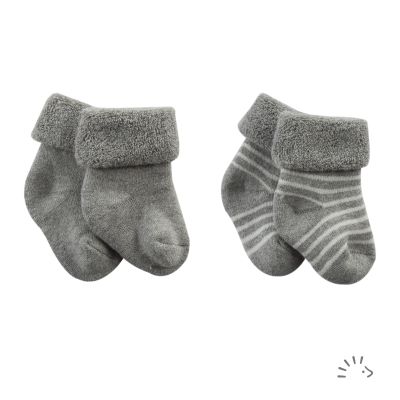 2 Paar Babysöckchen Baumwolle-Elasthan GOTS