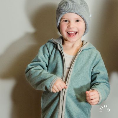 Jacke mit Kapuze Baumwollfleece GOTS