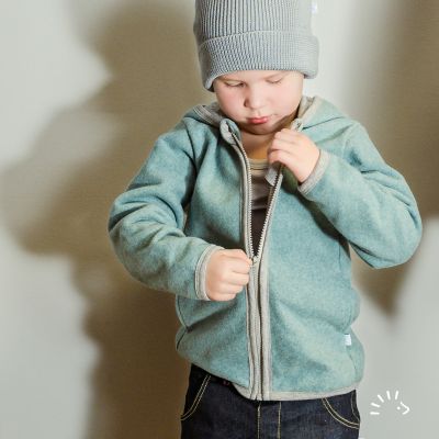 Jacke mit Kapuze Baumwollfleece GOTS