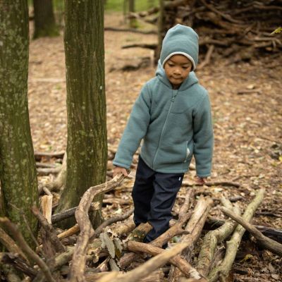 Jacke mit Kapuze Wollfleece GOTS