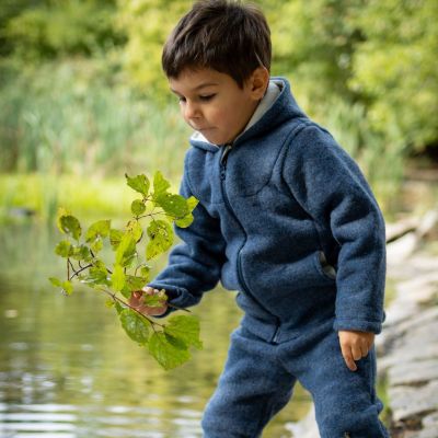 Jacke mit Kapuze Wollfleece GOTS