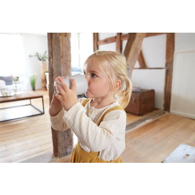 LÄSSIG Trinklernbecher Silikon grau