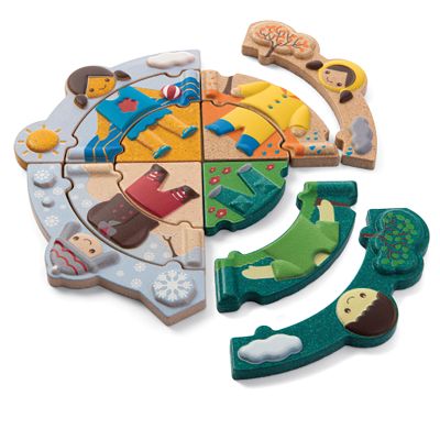 PlanToys Holzpuzzle Jahreszeiten