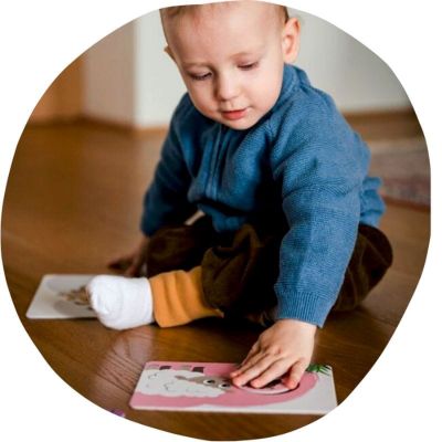 Puzzle-Karten Tiere und Farben