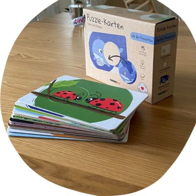 Puzzle-Karten Tiere und Farben