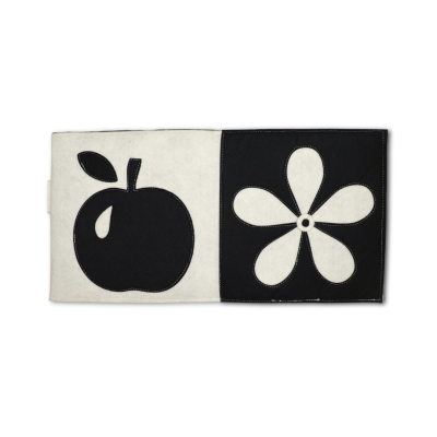 Filzbuch/Leporello schwarz/weiß