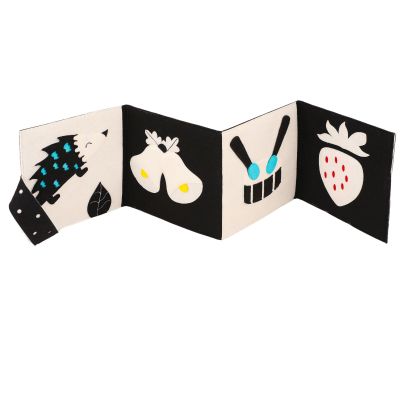 Stoffleporello „Black and White“ mit hohen Kontrasten