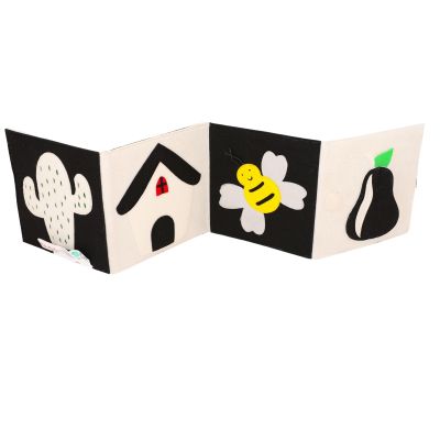 Stoffleporello „Black and White“ mit hohen Kontrasten