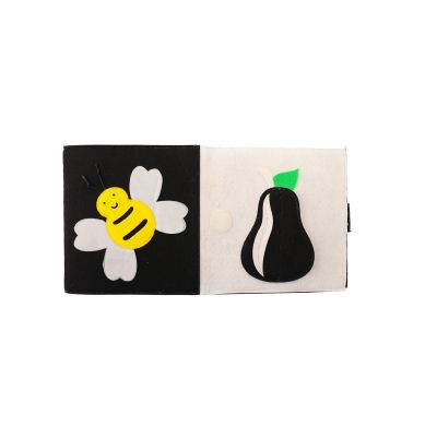 Stoffleporello „Black and White“ mit hohen Kontrasten