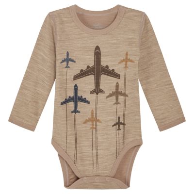 Langarmbody Wolle – Bambus Flugzeuge