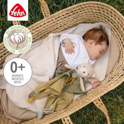 Schmusetuch Bär olive Fehn