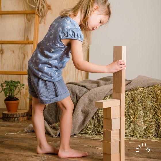 Shirt mit Puffärmel Single Jersey GOTS