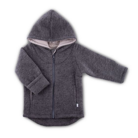 Jacke mit Kapuze Wollfleece GOTS