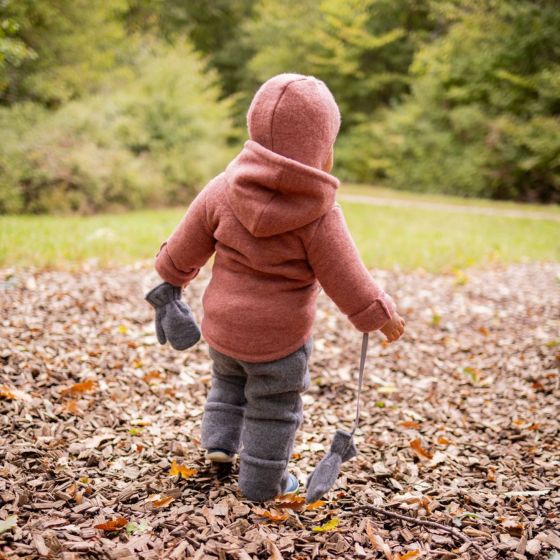 Jacke mit Kapuze Wollfleece GOTS