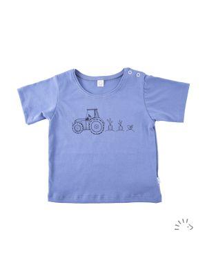 0115/Grey Blue - Print: Tractor