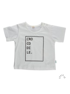 0526/White - Print: Crocodile