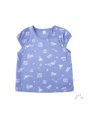 Kurzarm Shirt mit Puffärmel Single Jersey 