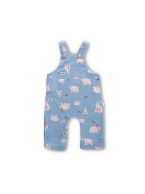 Latzhose kurz Interlock Jacquard GOTS