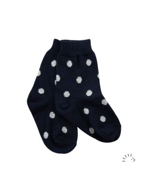 0516/Dark Blue-Dots Ecru
