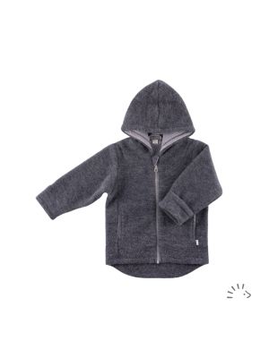 Jacke mit Kapuze Wollfleece GOTS