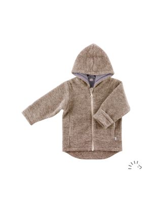 Jacke mit Kapuze Wollfleece GOTS